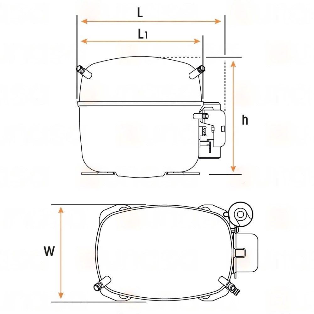 COMPRESOR SC12G R-134A 1/3 HP 50/60HZ + KIT - Imagen 2