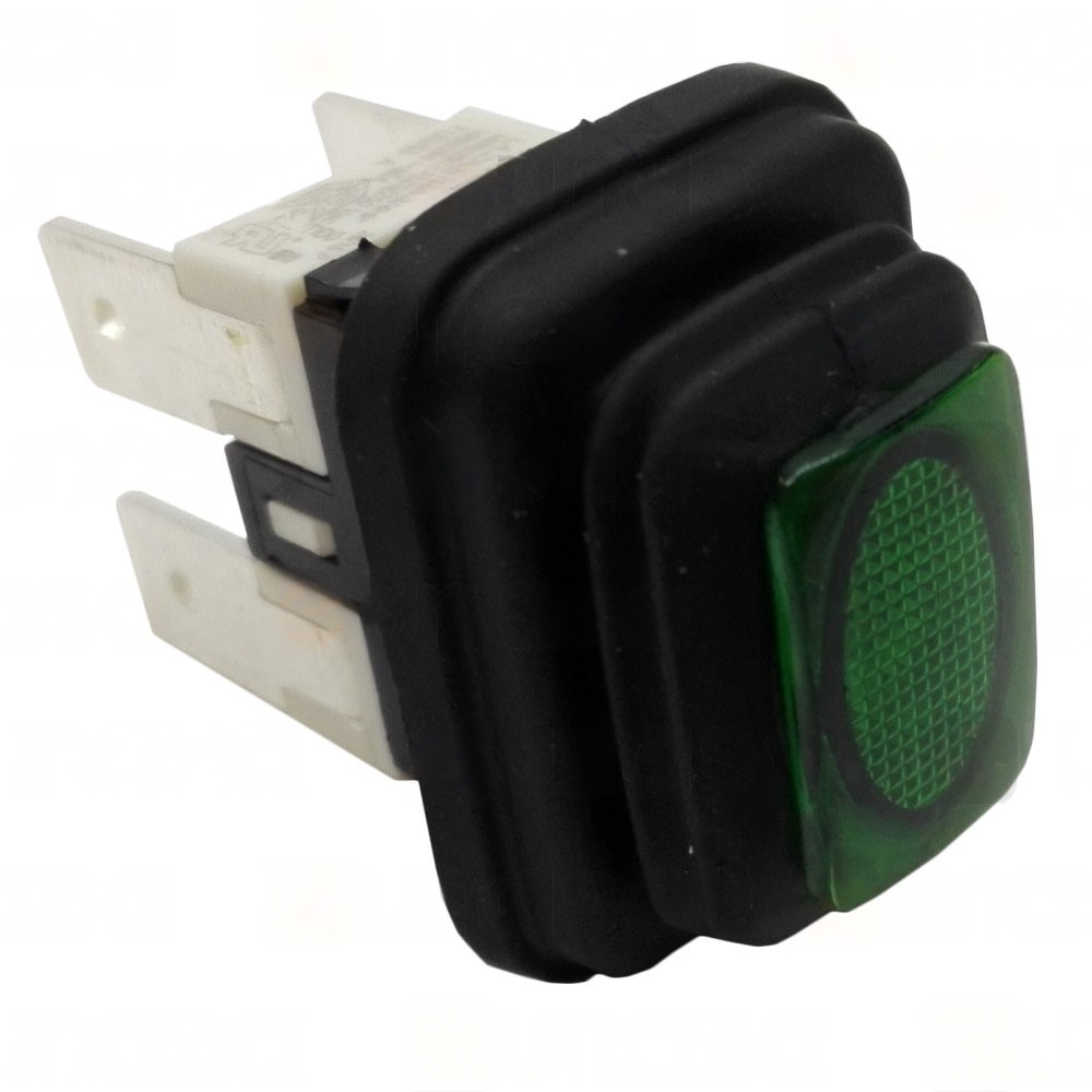INTERRUPTOR LUMINOSO VERDE 13x19mm 230V