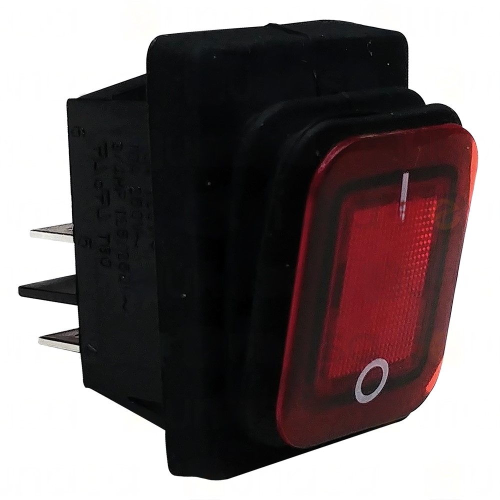 PULSADOR UNIPOLAR ROJO 16A 250V