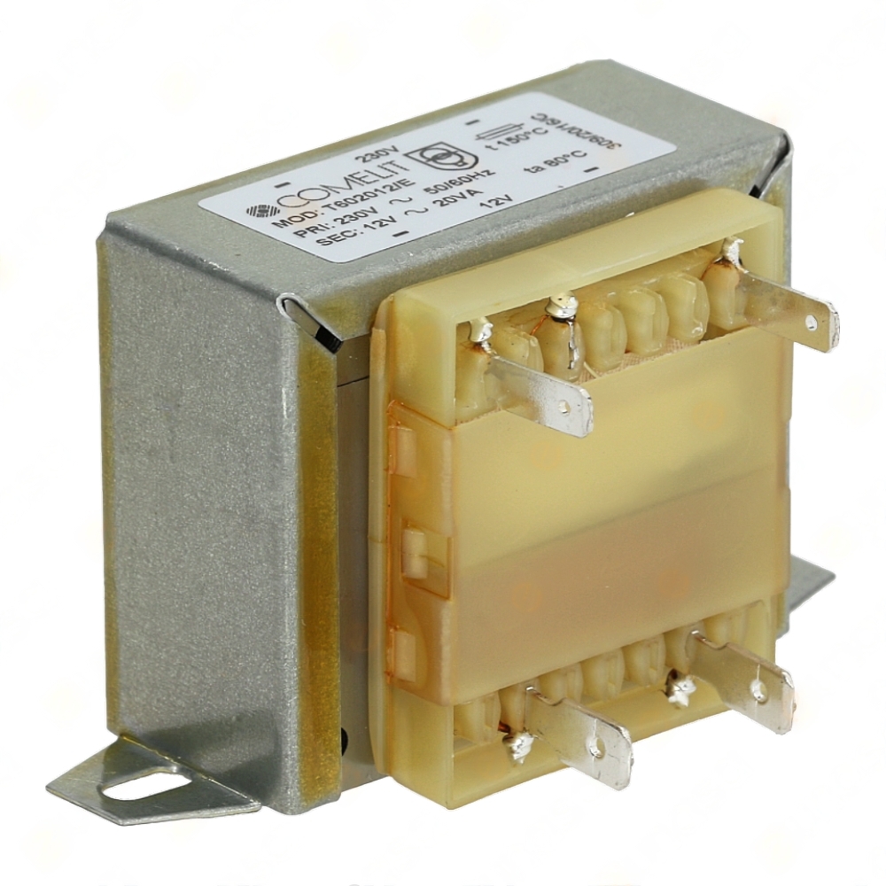 TRANSFORMADOR 230V 50/60Hz - 12VAC 20VA F6.3