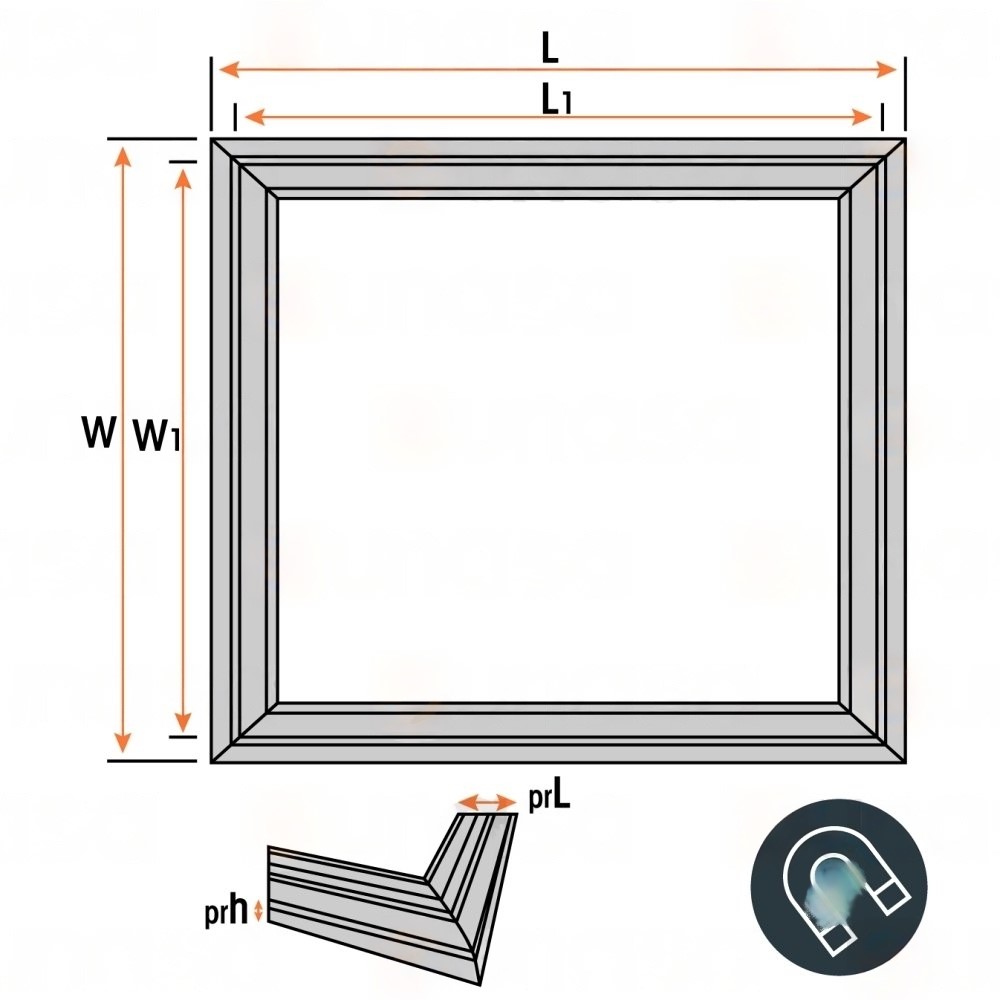 BURLETE DE ENCASTRE 605X460MM
