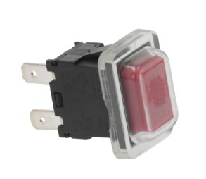 INTERRUPTOR PULSANTE MEDIDA DE MONTAJE 19X13MM ROJO 1NO 250V EMPALME CONECTOR FASTON 6,3MM