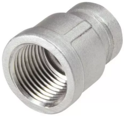 REDUCCION CAMPANA DE ACERO INOX. HEMBRA NPT 3/4" X HEMBRA NPT 1/2"