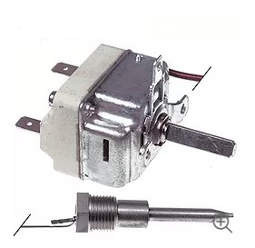 TERMÓSTATO T MÁX 185°C MARGEN DE TRABAJO 106-185°C 1 POLOS 1NO 16A SONDA Ø 8MM SONDA L 89MM