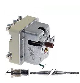 TERMOSTATO DE SEGURIDAD TEMP. DESCONEXIÓN 232°C 3 POLOS 3NC 20A SONDA Ø 6MM SONDA L 94MM