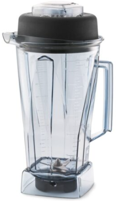 VASO ESTANDAR COMPLETO CON TAPA Y ASPA VITAMIX 64 OZ/1.9L